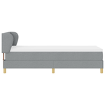 Casa si Gradina - Mobilier - Paturi si accesorii - Paturi - Pat box spring cu saltea, gri deschis, 80x200 cm, textil - Infinity.ro