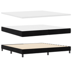 Casa si Gradina - Mobilier - Paturi si accesorii - Paturi - Pat box spring  cu saltea Negru 200x200 cm Catifea - Infinity.ro