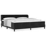 Casa si Gradina - Mobilier - Paturi si accesorii - Paturi - Pat box spring  cu saltea Negru 200x200 cm Catifea - Infinity.ro