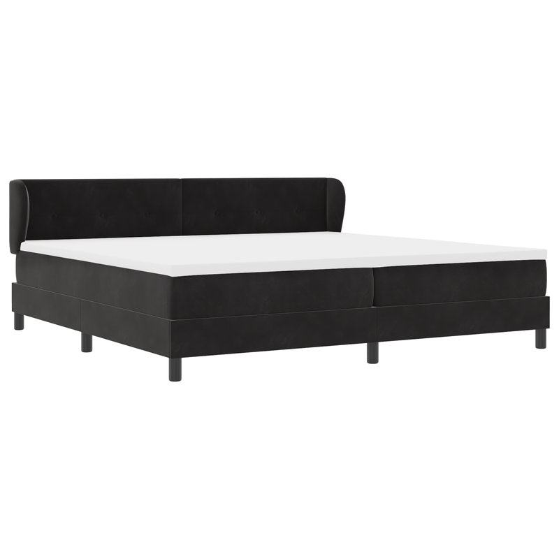 Casa si Gradina - Mobilier - Paturi si accesorii - Paturi - Pat box spring  cu saltea Negru 200x200 cm Catifea - Infinity.ro
