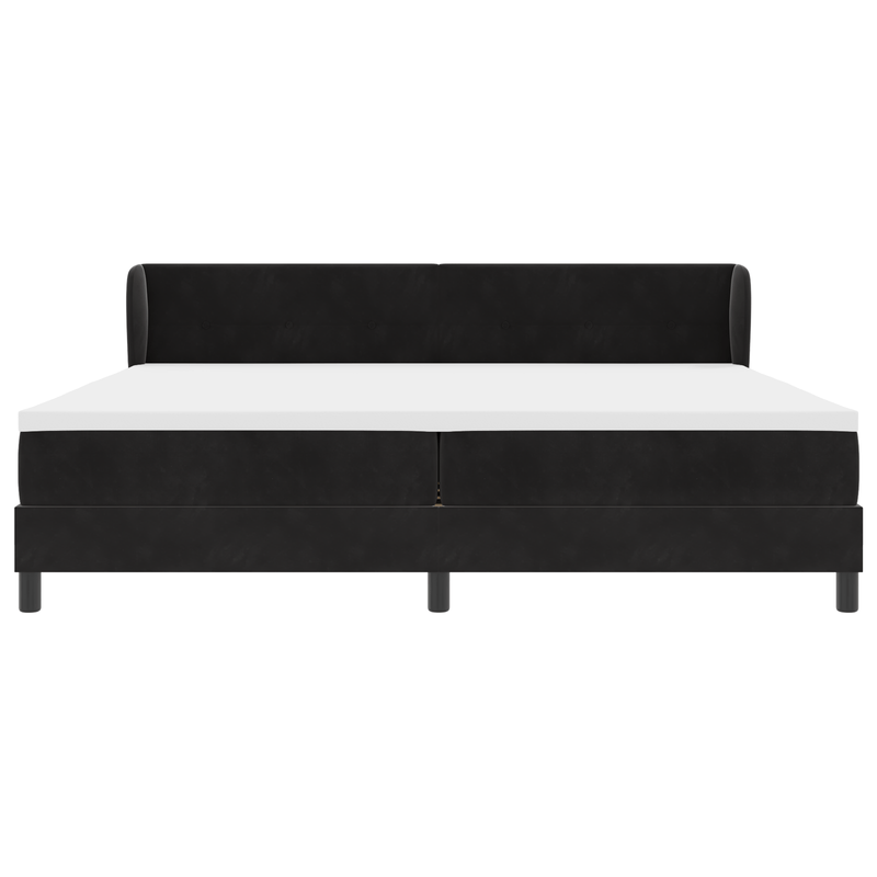 Casa si Gradina - Mobilier - Paturi si accesorii - Paturi - Pat box spring  cu saltea Negru 200x200 cm Catifea - Infinity.ro