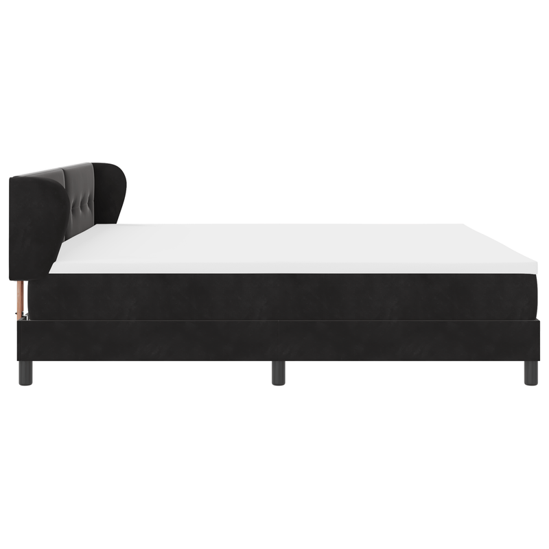 Casa si Gradina - Mobilier - Paturi si accesorii - Paturi - Pat box spring  cu saltea Negru 200x200 cm Catifea - Infinity.ro