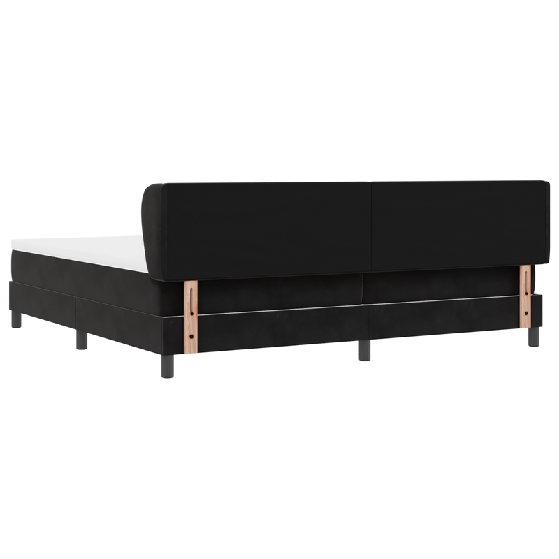 Casa si Gradina - Mobilier - Paturi si accesorii - Paturi - Pat box spring  cu saltea Negru 200x200 cm Catifea - Infinity.ro