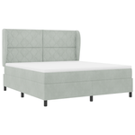 Casa si Gradina - Mobilier - Paturi si accesorii - Paturi - Pat box spring cu saltea, gri deschis, 180x200 cm, catifea - Infinity.ro