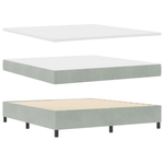 Casa si Gradina - Mobilier - Paturi si accesorii - Paturi - Pat box spring cu saltea, gri deschis, 180x200 cm, catifea - Infinity.ro