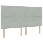 Casa si Gradina - Mobilier - Paturi si accesorii - Paturi - Pat box spring cu saltea, gri deschis, 180x200 cm, catifea - Infinity.ro