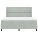 Casa si Gradina - Mobilier - Paturi si accesorii - Paturi - Pat box spring cu saltea, gri deschis, 180x200 cm, catifea - Infinity.ro