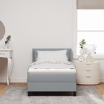 Casa si Gradina - Mobilier - Paturi si accesorii - Paturi - Pat cu Arcuri  cu Saltea Gri deschis 100x200 cm Material Textil - Infinity.ro