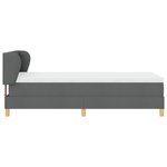 Casa si Gradina - Mobilier - Paturi si accesorii - Paturi - Pat box spring cu saltea, gri inchis, 90x190 cm, textil - Infinity.ro