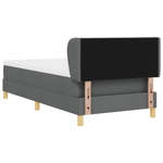 Casa si Gradina - Mobilier - Paturi si accesorii - Paturi - Pat box spring cu saltea, gri inchis, 90x200 cm, textil - Infinity.ro