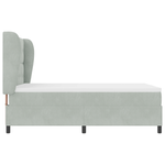 Casa si Gradina - Mobilier - Paturi si accesorii - Paturi - Pat box spring cu saltea, gri deschis, 140x200 cm, catifea - Infinity.ro