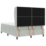 Casa si Gradina - Mobilier - Paturi si accesorii - Paturi - Pat box spring cu saltea, gri deschis, 140x200 cm, catifea - Infinity.ro