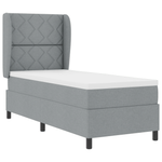 Casa si Gradina - Mobilier - Paturi si accesorii - Paturi - Pat box spring cu saltea, gri deschis, 80x200 cm, textil - Infinity.ro