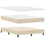 Casa si Gradina - Mobilier - Paturi si accesorii - Paturi - Pat Box Spring  cu Saltea Crem 160x200 cm Fabric - Infinity.ro