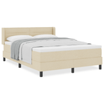 Casa si Gradina - Mobilier - Paturi si accesorii - Paturi - Pat Box Spring  cu Saltea Crem 160x200 cm Fabric - Infinity.ro