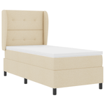 Casa si Gradina - Mobilier - Paturi si accesorii - Paturi - Pat box spring cu saltea, crem, 80x200 cm, textil - Infinity.ro