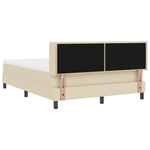 Casa si Gradina - Mobilier - Paturi si accesorii - Paturi - Pat Box Spring  cu Saltea Crem 160x200 cm Fabric - Infinity.ro
