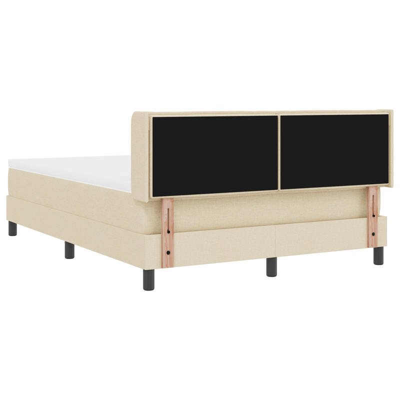 Casa si Gradina - Mobilier - Paturi si accesorii - Paturi - Pat Box Spring  cu Saltea Crem 160x200 cm Fabric - Infinity.ro