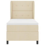 Casa si Gradina - Mobilier - Paturi si accesorii - Paturi - Pat box spring cu saltea, crem, 80x200 cm, textil - Infinity.ro