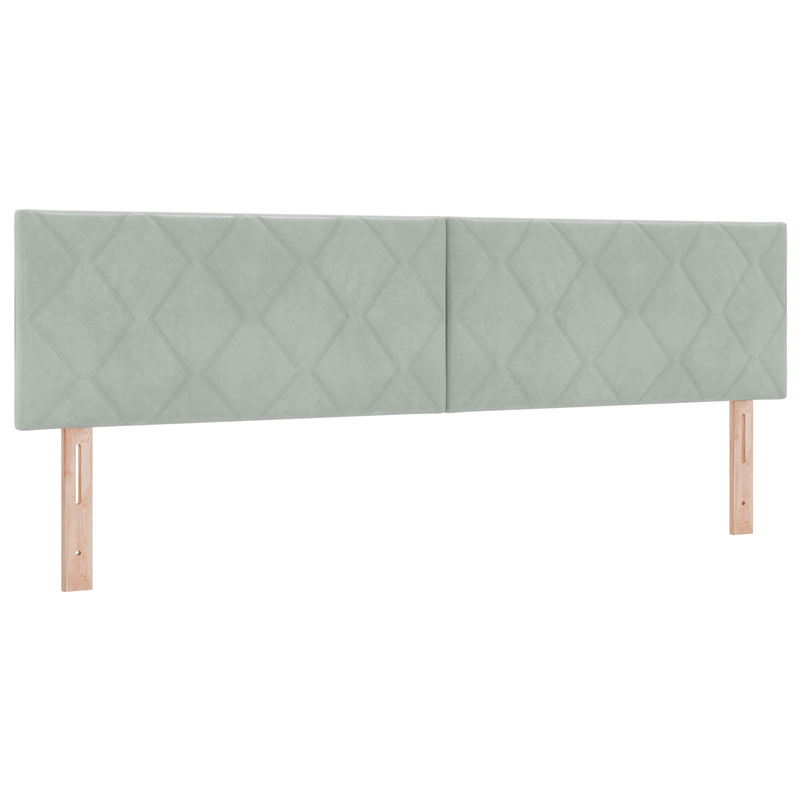 Casa si Gradina - Mobilier - Paturi si accesorii - Paturi - Pat box spring cu saltea, gri deschis, 180x200 cm, catifea - Infinity.ro