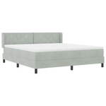 Casa si Gradina - Mobilier - Paturi si accesorii - Paturi - Pat box spring cu saltea, gri deschis, 180x200 cm, catifea - Infinity.ro