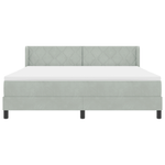 Casa si Gradina - Mobilier - Paturi si accesorii - Paturi - Pat box spring cu saltea, gri deschis, 180x200 cm, catifea - Infinity.ro