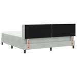 Casa si Gradina - Mobilier - Paturi si accesorii - Paturi - Pat box spring cu saltea, gri deschis, 180x200 cm, catifea - Infinity.ro