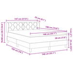 Casa si Gradina - Mobilier - Paturi si accesorii - Paturi - Pat box spring cu saltea, verde inchis, 140x190 cm, catifea - Infinity.ro