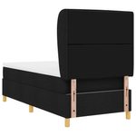 Casa si Gradina - Mobilier - Paturi si accesorii - Paturi - Pat box spring cu saltea, negru, 90x200 cm, textil - Infinity.ro