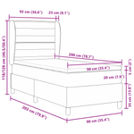 Casa si Gradina - Mobilier - Paturi si accesorii - Paturi - Pat box spring cu saltea, negru, 90x200 cm, textil - Infinity.ro