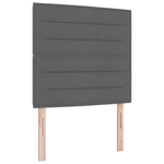 Casa si Gradina - Mobilier - Paturi si accesorii - Paturi - Pat box spring cu saltea, gri inchis, 90x190 cm, textil - Infinity.ro