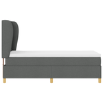 Casa si Gradina - Mobilier - Paturi si accesorii - Paturi - Pat box spring cu saltea, gri inchis, 90x190 cm, textil - Infinity.ro