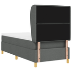 Casa si Gradina - Mobilier - Paturi si accesorii - Paturi - Pat box spring cu saltea, gri inchis, 90x190 cm, textil - Infinity.ro