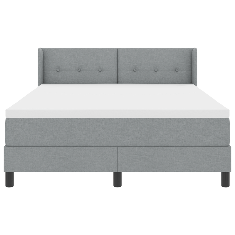 Casa si Gradina - Mobilier - Paturi si accesorii - Paturi - Pat cu arcuri si saltea Gri deschis 140x200 cm din tesatura - Infinity.ro