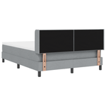 Casa si Gradina - Mobilier - Paturi si accesorii - Paturi - Pat cu arcuri si saltea Gri deschis 140x200 cm din tesatura - Infinity.ro
