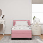 Casa si Gradina - Mobilier - Paturi si accesorii - Paturi - Pat cu saltea cu arcuri Roz 100x200 cm Catifea - Infinity.ro