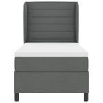 Casa si Gradina - Mobilier - Paturi si accesorii - Paturi - Pat box spring cu saltea, gri inchis, 90x190 cm, textil - Infinity.ro