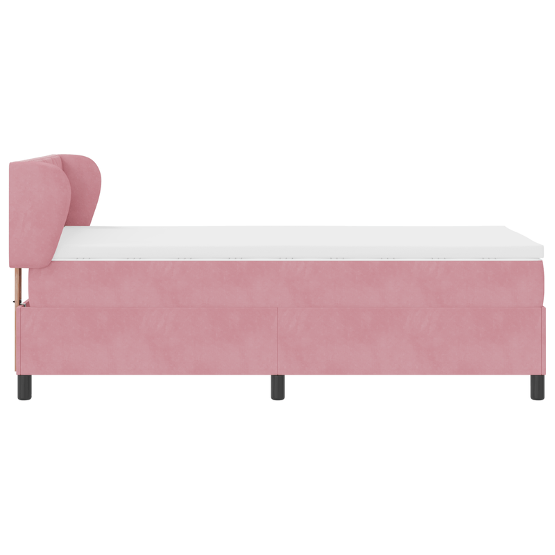 Casa si Gradina - Mobilier - Paturi si accesorii - Paturi - Pat cu saltea cu arcuri Roz 100x200 cm Catifea - Infinity.ro