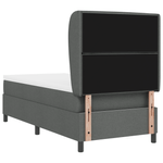 Casa si Gradina - Mobilier - Paturi si accesorii - Paturi - Pat box spring cu saltea, gri inchis, 90x190 cm, textil - Infinity.ro