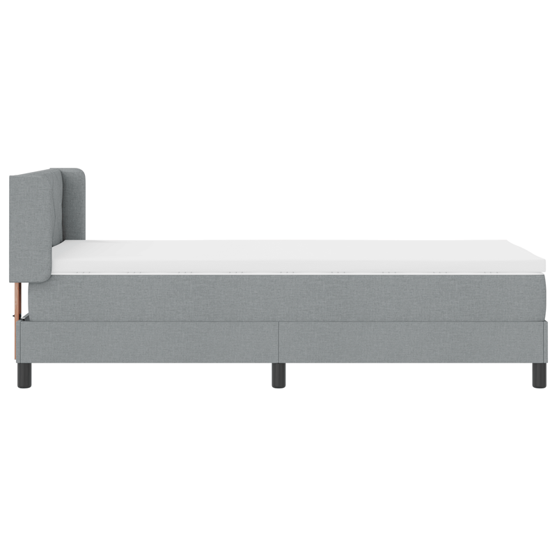 Casa si Gradina - Mobilier - Paturi si accesorii - Paturi - Pat Box Spring  cu saltea Gri deschis 90x190 cm Material textil - Infinity.ro