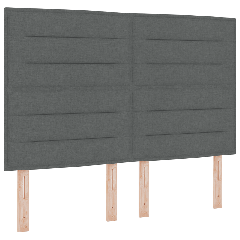 Casa si Gradina - Mobilier - Paturi si accesorii - Paturi - Pat box spring cu saltea, gri inchis, 140x200 cm, textil - Infinity.ro