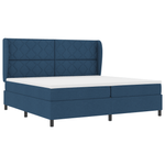 Casa si Gradina - Mobilier - Paturi si accesorii - Paturi - Pat box spring cu saltea, albastru, 200x200 cm, textil - Infinity.ro