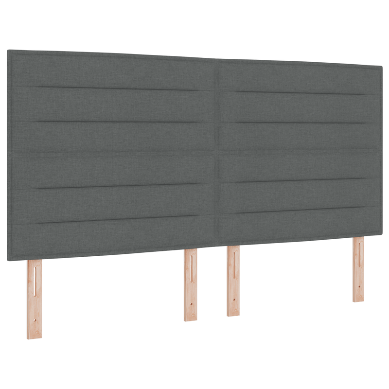 Casa si Gradina - Mobilier - Paturi si accesorii - Paturi - Pat box spring cu saltea, gri inchis, 180x200 cm, textil - Infinity.ro