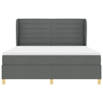 Casa si Gradina - Mobilier - Paturi si accesorii - Paturi - Pat box spring cu saltea, gri inchis, 180x200 cm, textil - Infinity.ro
