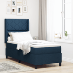 Casa si Gradina - Mobilier - Paturi si accesorii - Paturi - Pat box spring cu saltea, albastru, 80x200 cm, textil - Infinity.ro