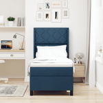 Casa si Gradina - Mobilier - Paturi si accesorii - Paturi - Pat box spring cu saltea, albastru, 80x200 cm, textil - Infinity.ro
