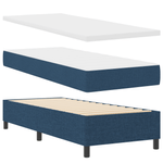 Casa si Gradina - Mobilier - Paturi si accesorii - Paturi - Pat box spring cu saltea, albastru, 80x200 cm, textil - Infinity.ro