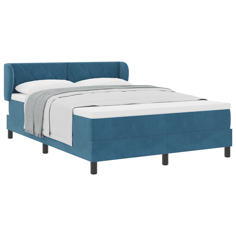 Casa si Gradina - Mobilier - Paturi si accesorii - Paturi - Cadru de pat cu spring-uri Pocket Albastru inchis 160x200 cm - Infinity.ro