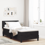 Casa si Gradina - Mobilier - Paturi si accesorii - Paturi - Pat box spring cu saltea, negru, 90x200 cm, catifea - Infinity.ro