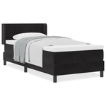 Casa si Gradina - Mobilier - Paturi si accesorii - Paturi - Pat box spring cu saltea, negru, 90x200 cm, catifea - Infinity.ro